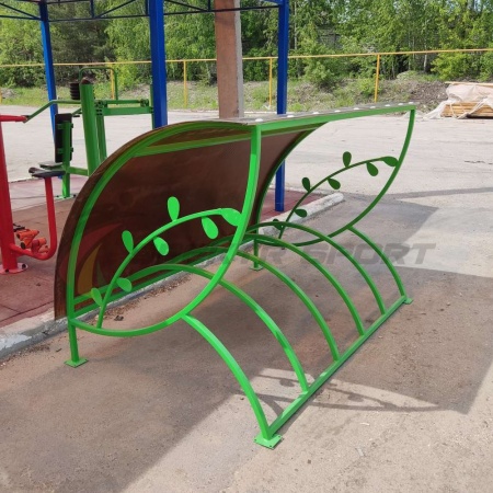 Купить Велопарковка крытая, с веточкой, цв. зеленый в Улан-Удэ 
